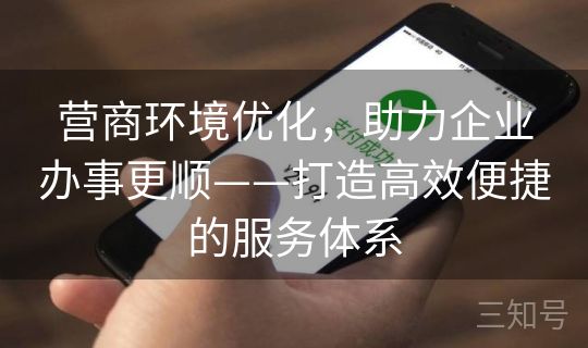 营商环境优化，助力企业办事更顺——打造高效便捷的服务体系