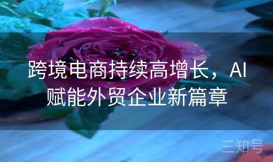 跨境电商持续高增长,AI赋能外贸企业新篇章 跨境电商持续高增长,AI赋能外贸企业新篇章