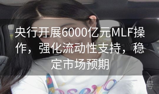 央行开展6000亿元MLF操作，强化流动性支持，稳定市场预期