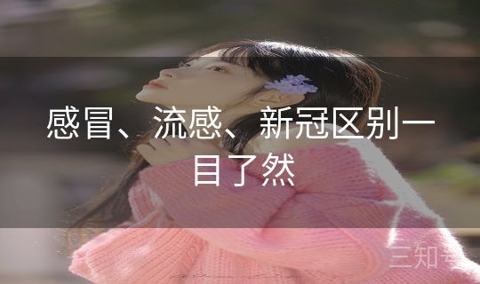 感冒、流感、新冠区别一目了然