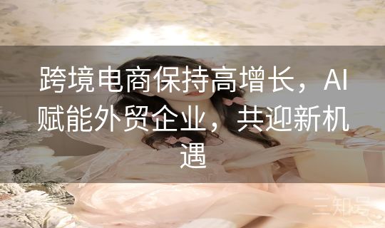 跨境电商保持高增长,AI赋能外贸企业,共迎新机遇 跨境电商保持高增长,AI赋能外贸企业,共迎新机遇