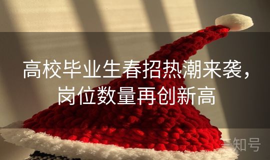 高校毕业生春招热潮来袭，岗位数量再创新高