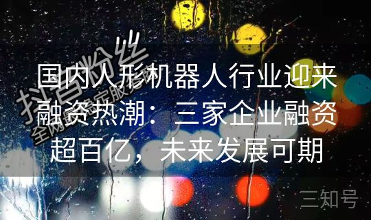 国内人形机器人行业迎来融资热潮：三家企业融资超百亿，未来发展可期