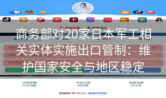 商务部对20家日本军工相关实体实施出口管制:维护国家安全与地区稳定 商务部对20家日本军工相关实体实施出口管制:维护国家安全与地区稳定
