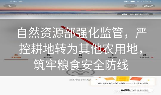 自然资源部强化监管，严控耕地转为其他农用地，筑牢粮食安全防线