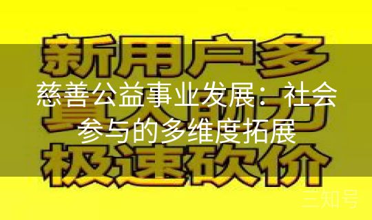 慈善公益事业发展:社会参与的多维度拓展 慈善公益事业发展:社会参与的多维度拓展