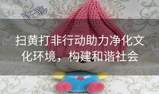 扫黄打非行动助力净化文化环境，构建和谐社会