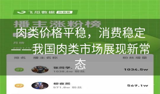 肉类价格平稳，消费稳定——我国肉类市场展现新常态