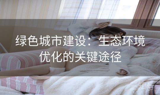 绿色城市建设：生态环境优化的关键途径