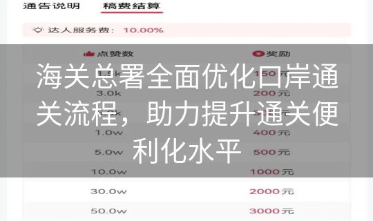 海关总署全面优化口岸通关流程，助力提升通关便利化水平