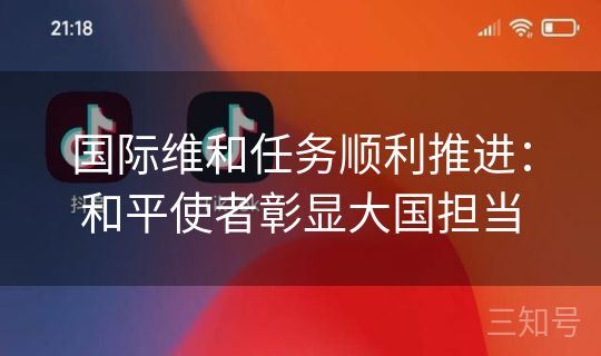 国际维和任务顺利推进:和平使者彰显大国担当 国际维和任务顺利推进:和平使者彰显大国担当
