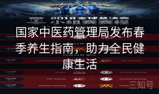 国家中医药管理局发布春季养生指南,助力全民健康生活 国家中医药管理局发布春季养生指南,助力全民健康生活