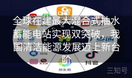 全球在建最大混合式抽水蓄能电站实现双突破，我国清洁能源发展迈上新台阶