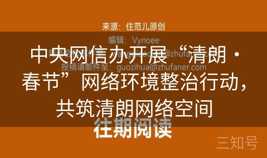 中央网信办开展“清朗・春节”网络环境整治行动,共筑清朗网络空间 中央网信办开展“清朗・春节”网络环境整治行动,共筑清朗网络空间