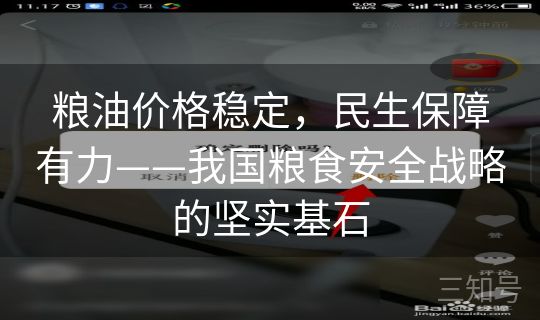 粮油价格稳定,民生保障有力——我国粮食安全战略的坚实基石 粮油价格稳定,民生保障有力——我国粮食安全战略的坚实基石