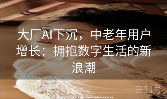 大厂AI下沉，中老年用户增长：拥抱数字生活的新浪潮