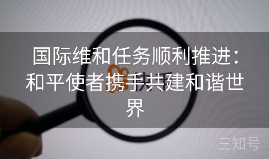 国际维和任务顺利推进：和平使者携手共建和谐世界