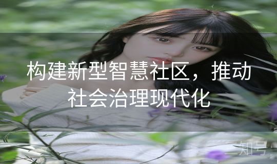 构建新型智慧社区，推动社会治理现代化