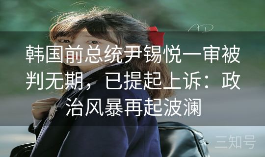 韩国前总统尹锡悦一审被判无期，已提起上诉：政治风暴再起波澜