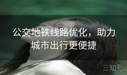 公交地铁线路优化，助力城市出行更便捷