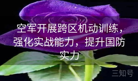 空军开展跨区机动训练，强化实战能力，提升国防实力