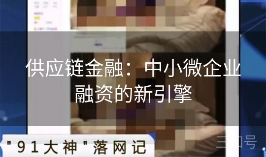 供应链金融：中小微企业融资的新引擎