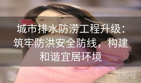 城市排水防涝工程升级：筑牢防洪安全防线，构建和谐宜居环境