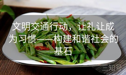 文明交通行动，让礼让成为习惯——构建和谐社会的基石