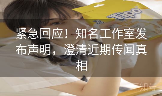 紧急回应！知名工作室发布声明，澄清近期传闻真相