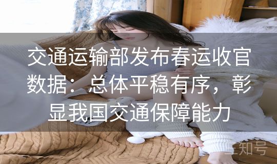 交通运输部发布春运收官数据:总体平稳有序,彰显我国交通保障能力 交通运输部发布春运收官数据:总体平稳有序,彰显我国交通保障能力