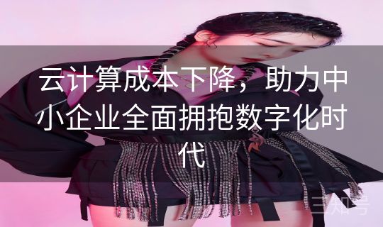 云计算成本下降，助力中小企业全面拥抱数字化时代