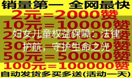 妇女儿童权益保障：法律护航，守护生命之光