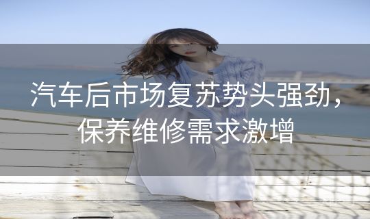 汽车后市场复苏势头强劲,保养维修需求激增 汽车后市场复苏势头强劲,保养维修需求激增