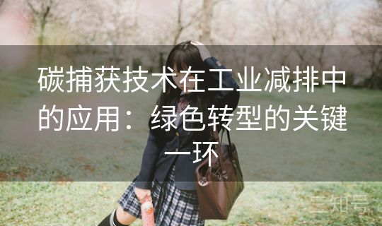 碳捕获技术在工业减排中的应用:绿色转型的关键一环 碳捕获技术在工业减排中的应用:绿色转型的关键一环