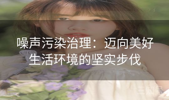 噪声污染治理：迈向美好生活环境的坚实步伐