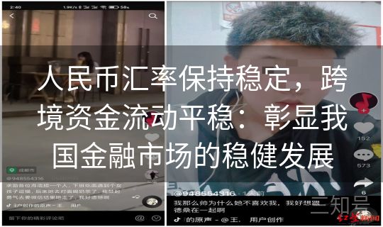 人民币汇率保持稳定,跨境资金流动平稳:彰显我国金融市场的稳健发展 人民币汇率保持稳定,跨境资金流动平稳:彰显我国金融市场的稳健发展