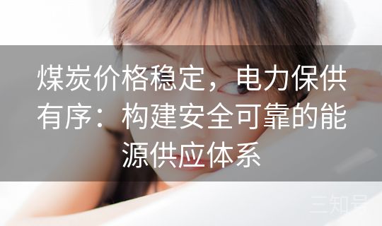 煤炭价格稳定，电力保供有序：构建安全可靠的能源供应体系