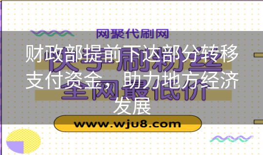 财政部提前下达部分转移支付资金，助力地方经济发展