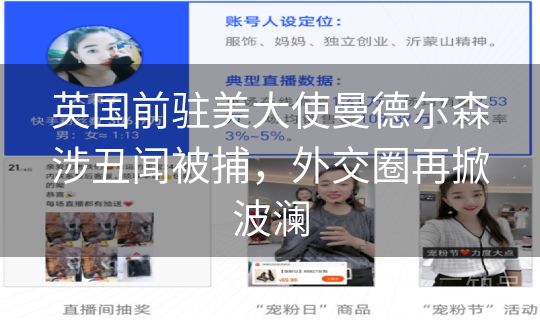 英国前驻美大使曼德尔森涉丑闻被捕，外交圈再掀波澜