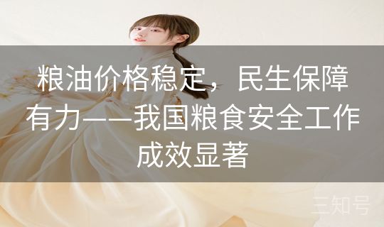 粮油价格稳定，民生保障有力——我国粮食安全工作成效显著