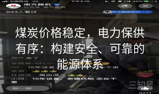 煤炭价格稳定，电力保供有序：构建安全、可靠的能源体系