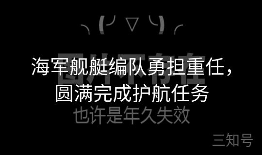 海军舰艇编队勇担重任，圆满完成护航任务