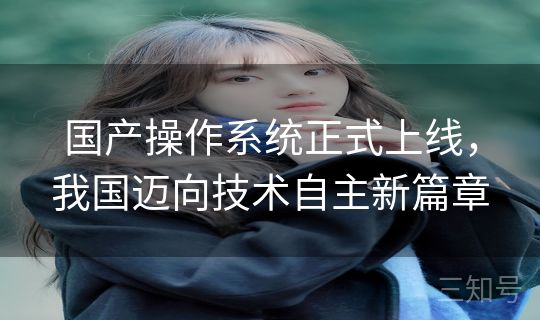 国产操作系统正式上线，我国迈向技术自主新篇章