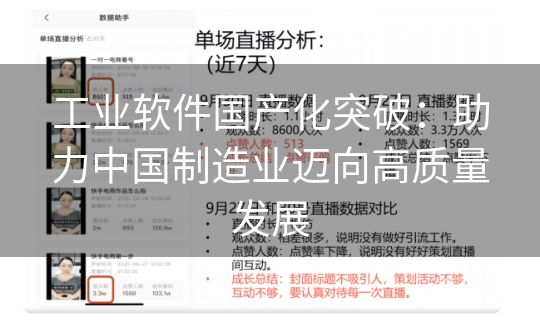 工业软件国产化突破：助力中国制造业迈向高质量发展