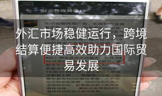 外汇市场稳健运行,跨境结算便捷高效助力国际贸易发展 外汇市场稳健运行,跨境结算便捷高效助力国际贸易发展