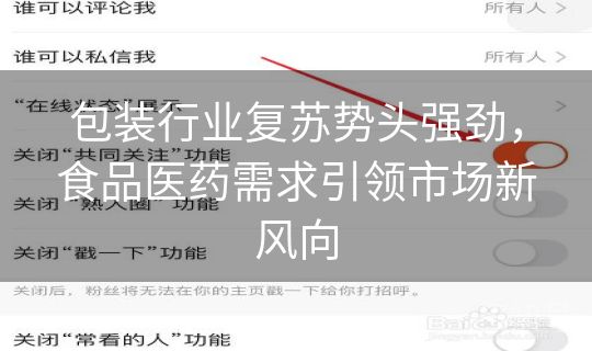 包装行业复苏势头强劲,食品医药需求引领市场新风向 包装行业复苏势头强劲,食品医药需求引领市场新风向