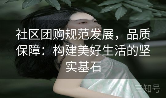 社区团购规范发展，品质保障：构建美好生活的坚实基石