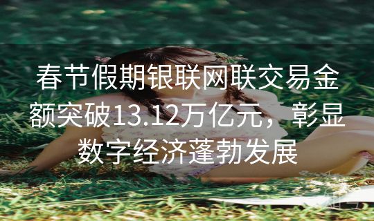 春节假期银联网联交易金额突破13.12万亿元，彰显数字经济蓬勃发展