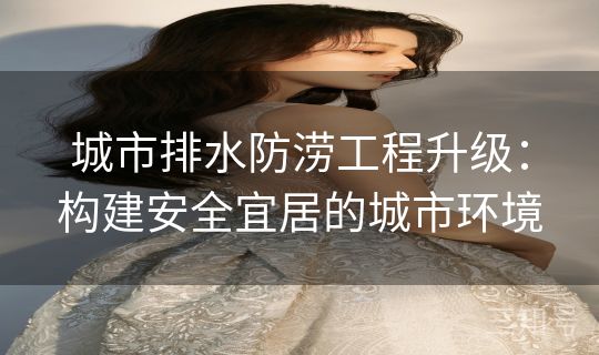城市排水防涝工程升级：构建安全宜居的城市环境