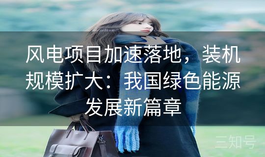 风电项目加速落地，装机规模扩大：我国绿色能源发展新篇章